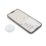 Localisateur d'objets en plastique recyclé compatible avec Apple couleur blanc troisième vue