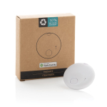 Localisateur d'objets en plastique recyclé compatible avec Apple couleur blanc vue avec boîte