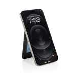 Portefeuille magnétique pour téléphone en simili cuir avec support couleur noir deuxième vue
