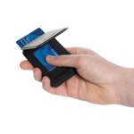 Portefeuille magnétique pour téléphone en simili cuir avec support couleur noir huitième vue