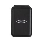 Portefeuille magnétique pour téléphone en simili cuir avec support couleur noir vue avec logo