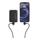 Câble de charge magnétique anti-enchevêtrement de 120 cm avec 4 ports couleur noir quatrième vue