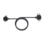Câble de charge magnétique anti-enchevêtrement de 120 cm avec 4 ports couleur noir septième vue