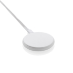 Chargeur magnétique sans fil en plastique recyclé et bambou 3 en 1 couleur blanc