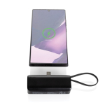 Powerbank en plastique recyclé avec câble style poignée de 3 000 mAh couleur noir deuxième vue