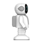 Robot Robert dansant avec connexion mobile et haut-parleur intégré couleur blanc troisième vue