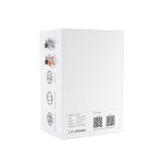 Robot Robert dansant avec connexion mobile et haut-parleur intégré couleur blanc deuxième vue avec boîte
