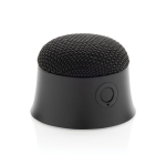 Enceinte magnétique en plastique recyclé et support pour téléphone couleur noir