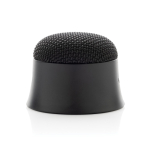 Enceinte magnétique en plastique recyclé et support pour téléphone couleur noir quatrième vue