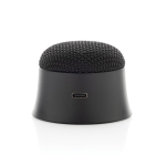 Enceinte magnétique en plastique recyclé et support pour téléphone couleur noir cinquième vue