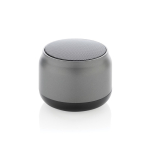 Haut-parleur sans fil en plastique recyclé avec microphone de 3W couleur gris deuxième vue