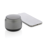 Haut-parleur sans fil en plastique recyclé avec microphone de 3W couleur gris sixième vue