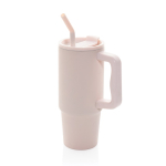 Bouteille isotherme en acier inoxydable recyclé avec paille de 900 ml couleur rose