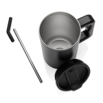 Tasse isotherme élégante en acier inoxydable recyclé de 800 ml couleur noir neuvième vue