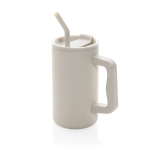 Tasse isotherme élégante en acier inoxydable recyclé de 800 ml couleur beige