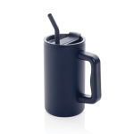 Tasse isotherme élégante en acier inoxydable recyclé de 800 ml couleur bleu marine