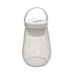 Lampe de bureau en plastique recyclé avec 3 modes de luminosité IPX4 couleur gris avec zone d'impression