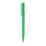 Stylo en plastique recyclé avec écriture de 1 km et encre bleue couleur vert