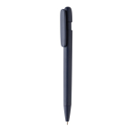 Stylo en plastique recyclé avec écriture de 1 km et encre bleue couleur bleu marine