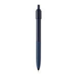 Stylo anti-stress en plastique recyclé avec encre bleue Dokumental® couleur bleu marine