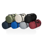 Sac de sport pliable en RPET avec pochette de rangement couleur noir vue générale