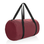 Sac de sport pliable en RPET avec pochette de rangement couleur rouge