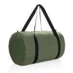 Sac de sport pliable en RPET avec pochette de rangement couleur vert