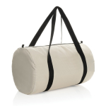 Sac de sport pliable en RPET avec pochette de rangement couleur blanc cassé