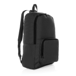 Sac à dos pliable en RPET léger avec compartiment frontal couleur noir