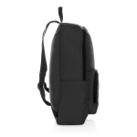 Sac à dos pliable en RPET léger avec compartiment frontal couleur noir troisième vue