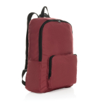 Sac à dos pliable en RPET léger avec compartiment frontal couleur rouge