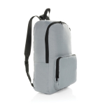 Sac à dos pliable en RPET léger avec compartiment frontal couleur gris