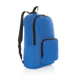 Sac à dos pliable en RPET léger avec compartiment frontal couleur bleu roi