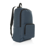 Sac à dos pliable en RPET léger avec compartiment frontal couleur bleu marine