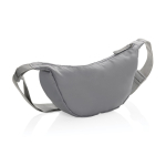 Sac bandoulière réglable en polyester recyclé avec grand compartiment couleur gris