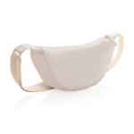 Sac bandoulière réglable en polyester recyclé avec grand compartiment couleur beige
