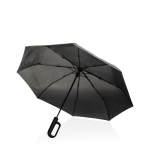 Parapluie en RPET résistant au vent avec poignée à clip Ø97 couleur noir avec zone d'impression
