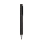 Stylo en aluminium recyclé avec mécanisme rotatif et encre bleue couleur noir