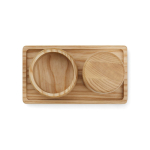 Ensemble sel et poivre avec design scandinave en bois de frêne couleur marron sixième vue