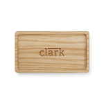 Ensemble sel et poivre avec design scandinave en bois de frêne couleur marron vue avec logo