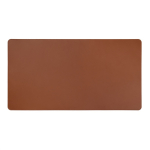 Tapis de bureau en cuir synthétique et polyester recyclé couleur marron