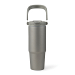 Bouteille isotherme en acier inoxydable recyclé avec poignée de 880 ml couleur gris troisième vue