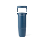 Bouteille isotherme en acier inoxydable recyclé avec poignée de 880 ml couleur bleu marine