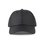 Casquette RPET à 6 panneaux avec fermeture à boucle réglable 85 g/m² couleur noir deuxième vue