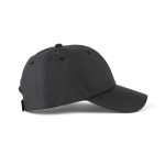 Casquette RPET à 6 panneaux avec fermeture à boucle réglable 85 g/m² couleur noir troisième vue