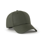 Casquette RPET à 6 panneaux avec fermeture à boucle réglable 85 g/m² couleur vert
