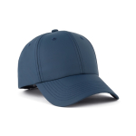Casquette RPET à 6 panneaux avec fermeture à boucle réglable 85 g/m² couleur bleu marine