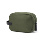 Trousse de toilette en polyester recyclé au toucher doux avec poignée couleur vert