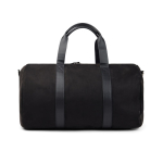 Sac de voyage en polyester recyclé avec poche intérieure couleur noir troisième vue