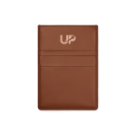 Housse d'ordinateur portable en polyester avec tapis de souris de 14” couleur marron vue avec logo